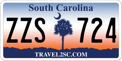 SC license plate ZZS724