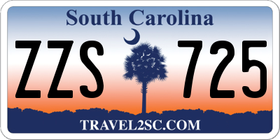 SC license plate ZZS725