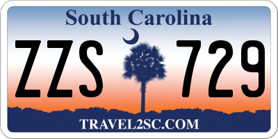 SC license plate ZZS729