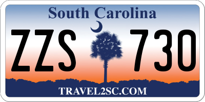 SC license plate ZZS730