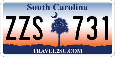 SC license plate ZZS731