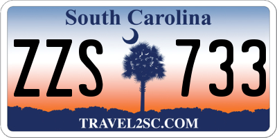 SC license plate ZZS733