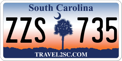 SC license plate ZZS735