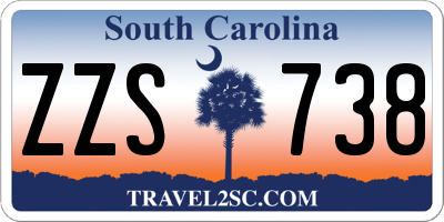 SC license plate ZZS738