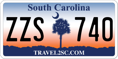 SC license plate ZZS740
