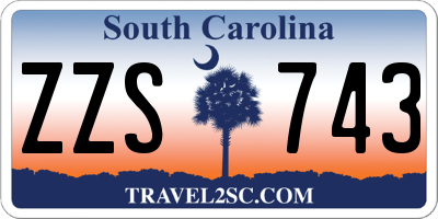SC license plate ZZS743