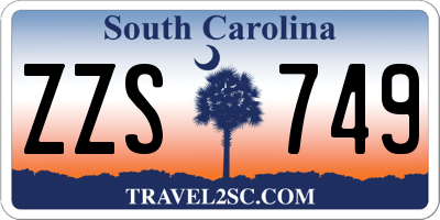SC license plate ZZS749