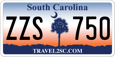 SC license plate ZZS750