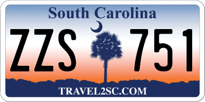 SC license plate ZZS751