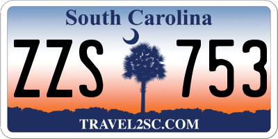 SC license plate ZZS753