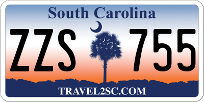 SC license plate ZZS755