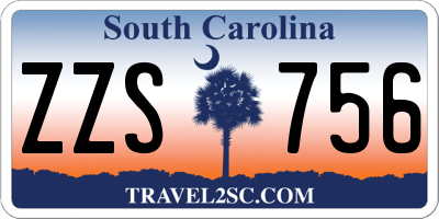 SC license plate ZZS756