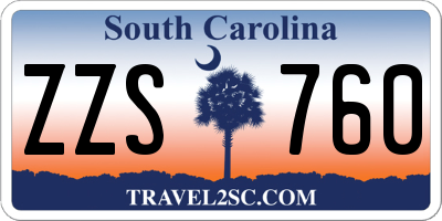 SC license plate ZZS760