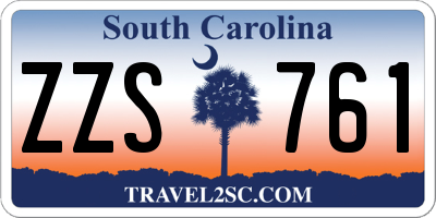 SC license plate ZZS761