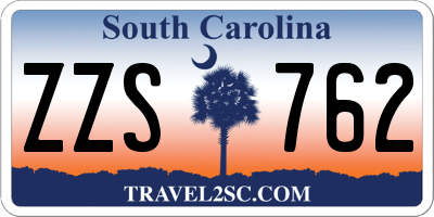 SC license plate ZZS762