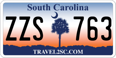 SC license plate ZZS763