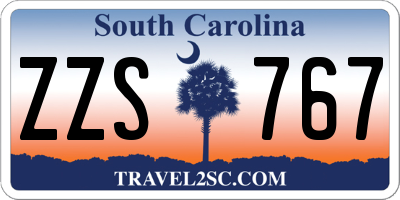 SC license plate ZZS767