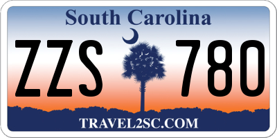 SC license plate ZZS780