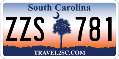 SC license plate ZZS781