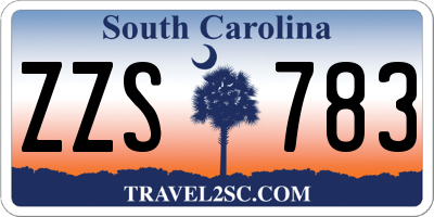 SC license plate ZZS783
