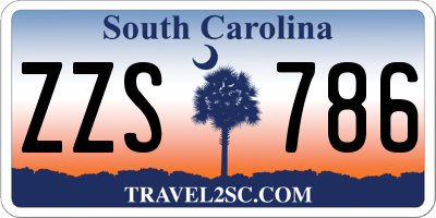 SC license plate ZZS786