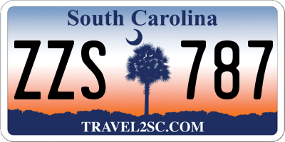 SC license plate ZZS787