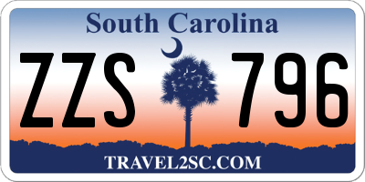 SC license plate ZZS796