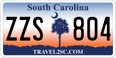 SC license plate ZZS804