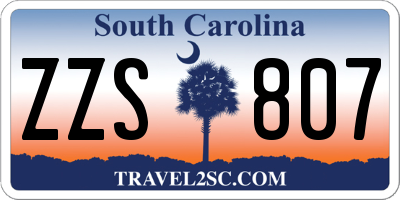 SC license plate ZZS807