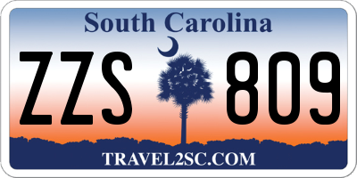 SC license plate ZZS809