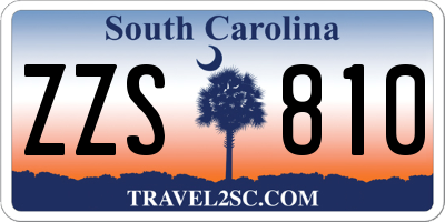 SC license plate ZZS810