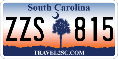 SC license plate ZZS815