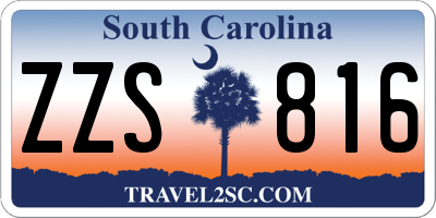 SC license plate ZZS816