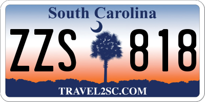 SC license plate ZZS818