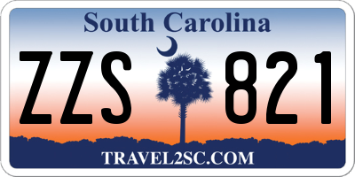 SC license plate ZZS821