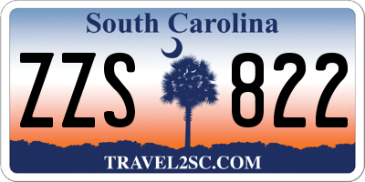 SC license plate ZZS822