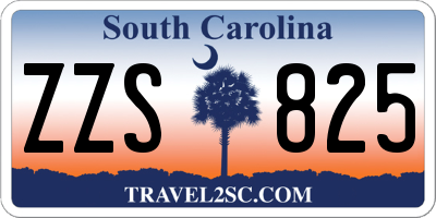 SC license plate ZZS825