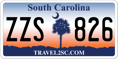 SC license plate ZZS826