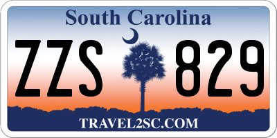 SC license plate ZZS829