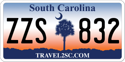 SC license plate ZZS832