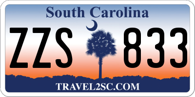 SC license plate ZZS833