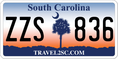 SC license plate ZZS836