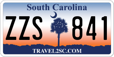 SC license plate ZZS841