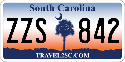 SC license plate ZZS842