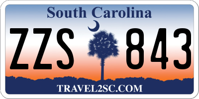 SC license plate ZZS843