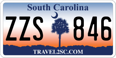 SC license plate ZZS846