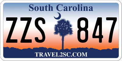 SC license plate ZZS847
