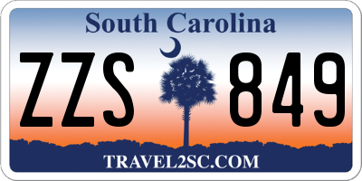 SC license plate ZZS849