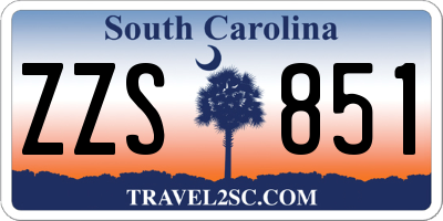 SC license plate ZZS851