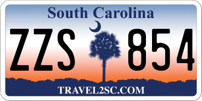 SC license plate ZZS854